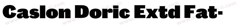Caslon Doric Extd Fat字体转换